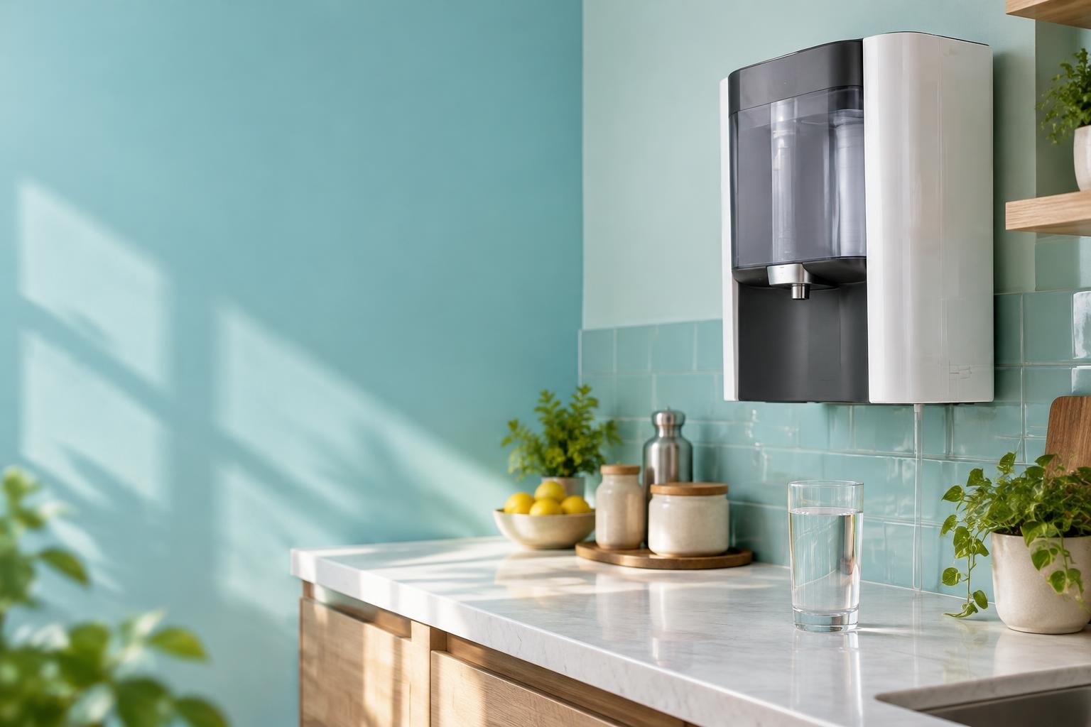 Water purifier in a modern kitchen